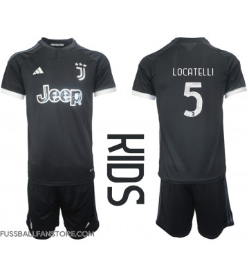 Juventus Manuel Locatelli #5 Replik 3rd trikot Kinder 2023-24 Kurzarm (+ Kurze Hosen)